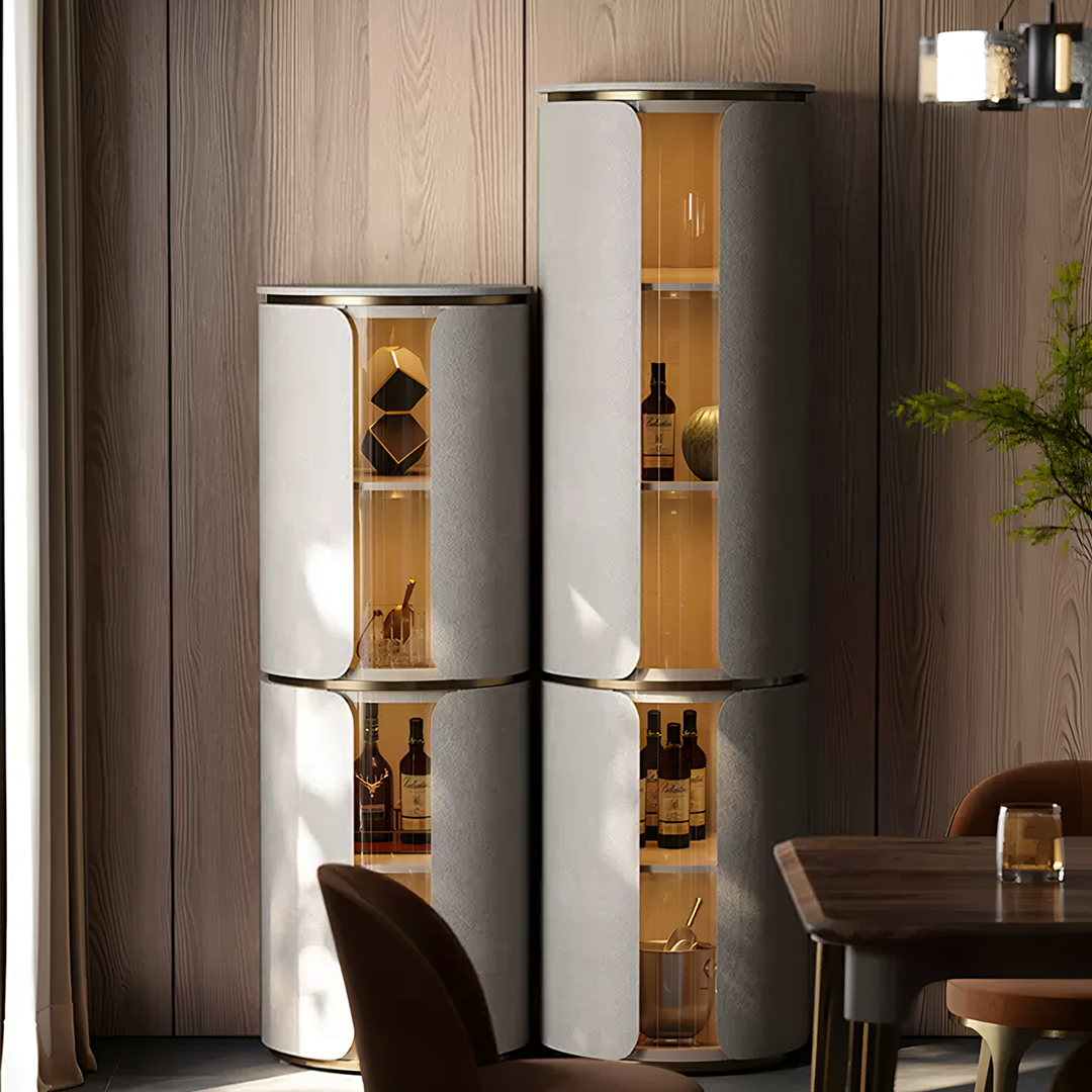 Triton Wine Rack And Wine Cabinet, Leather-Weilai Concept