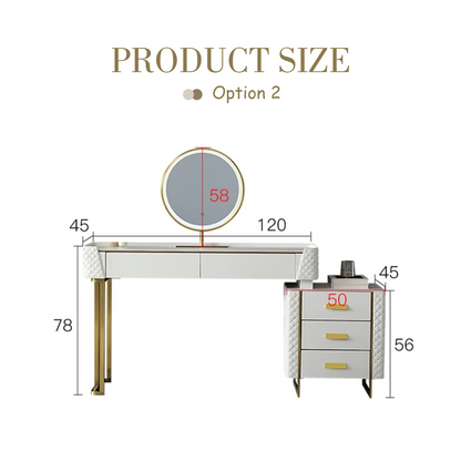 Joshua Dressing Table, White-Weilai Concept