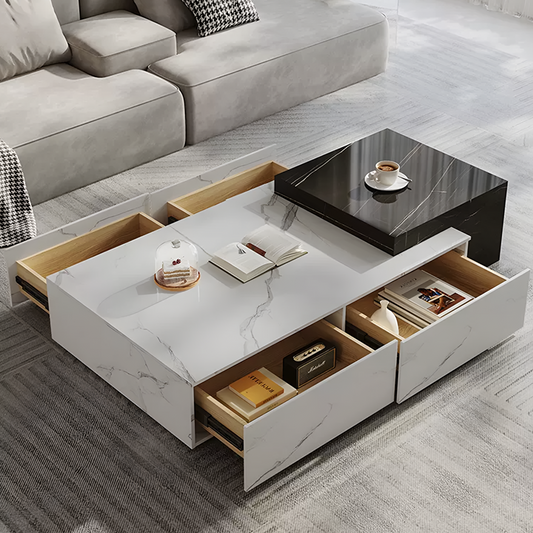 Erato Rectangle Nesting Coffee Table Set, Extendable