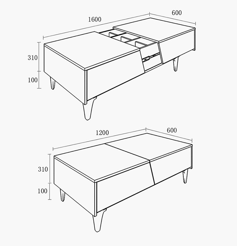 Noric Media Units, Extendable TV Stand, Coffee Table, Side Cabinet-Weilai Concept