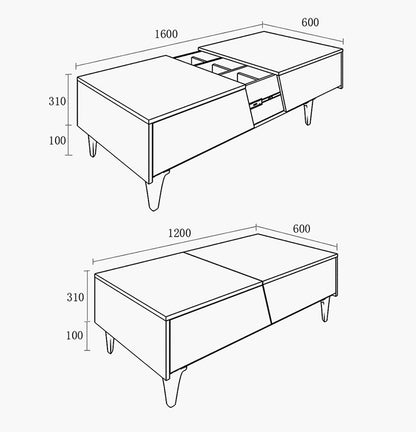 Noric Media Units, Extendable TV Stand, Coffee Table, Side Cabinet-Weilai Concept