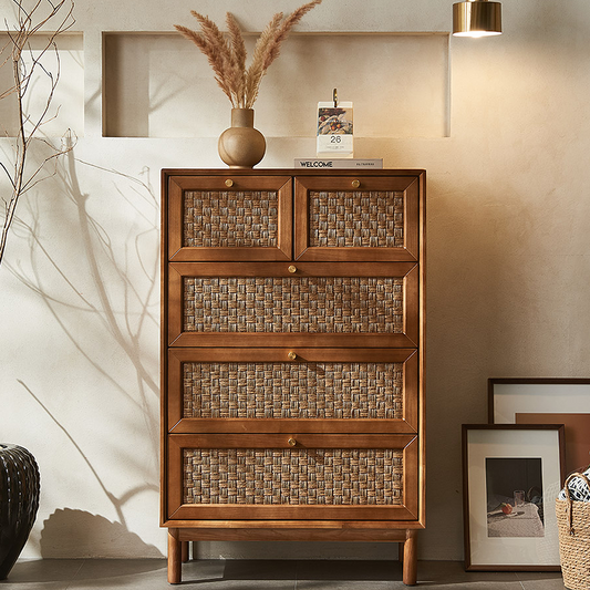 Zulu Art Deco Sideboard, Solid Wood, Walnut-Weilai Concept