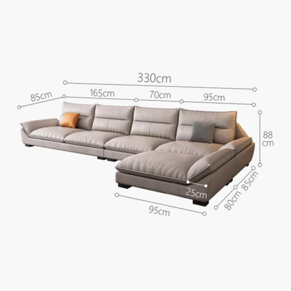 A900 Quinn Three Seater Sofa, Leathaire | Weilai Concept