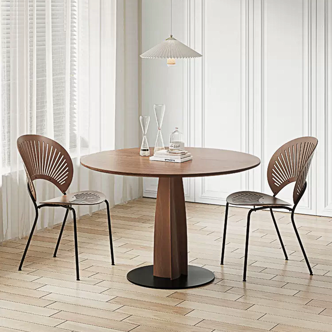 Seraphina Round Dining Table, Solid Wood-Weilai Concept