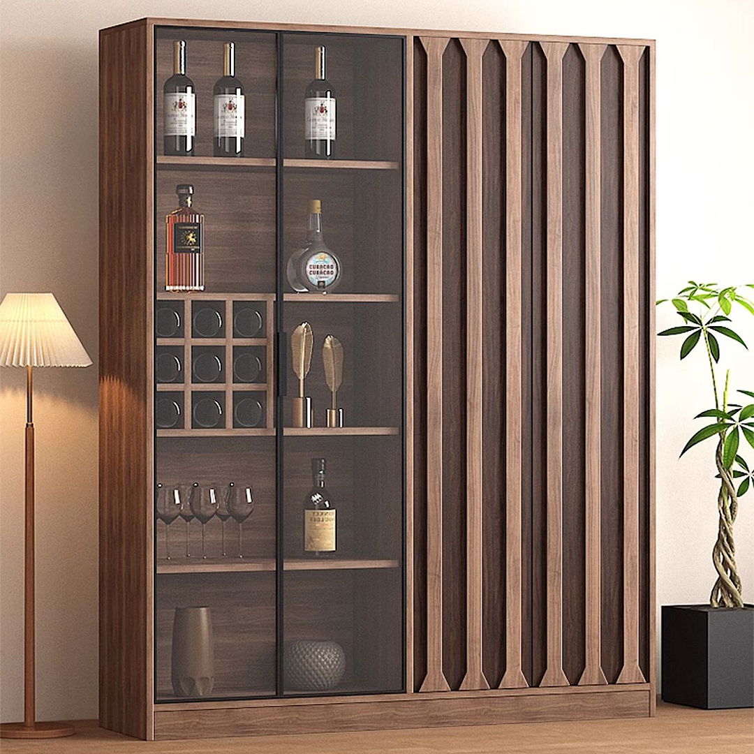 Dory Wine Cabinet, Solid Wood-Weilai Concept