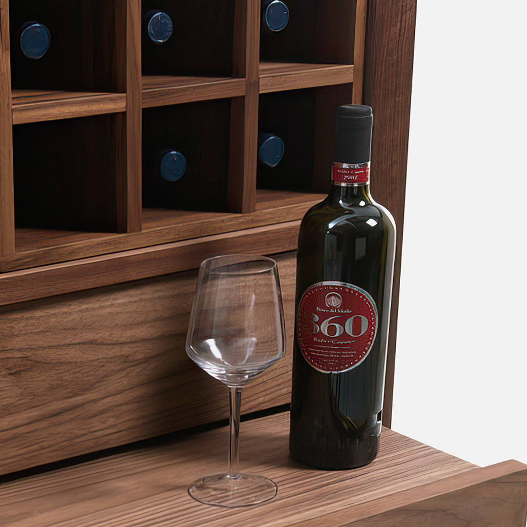 Grace Wine Cabinet, Solid Wood-Weilai Concept