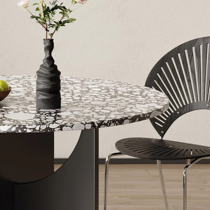 Oighrig Terrazzo Round Dining Table-Weilai Concept