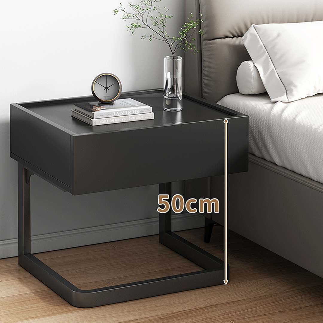 Romina Dark Bedside Table-Weilai Concept