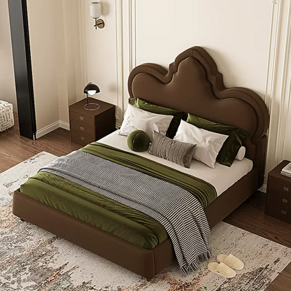 Thalia High Headboard King Size Bed, Double Bed-Weilai Concept