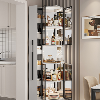 Aquila Wine Storage Cabinet, Modern Drinks Cabinet, With Trolley