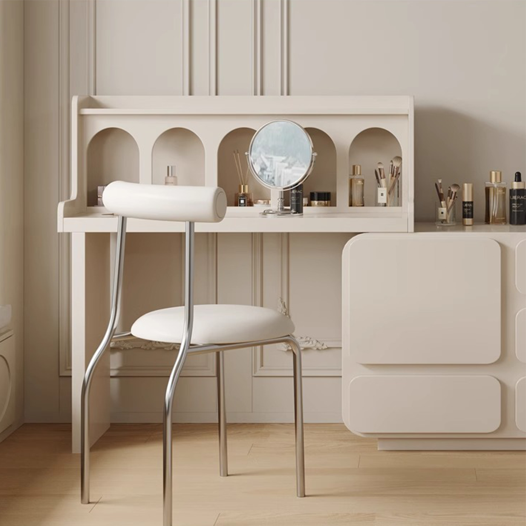 Qwincy Dressing Table With Sideboard, Black, Cream-Weilai Concept