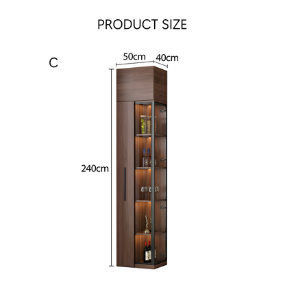 Wavecrest Cocktail Cabinet, Bar With Doors, Wood-Weilai Concept