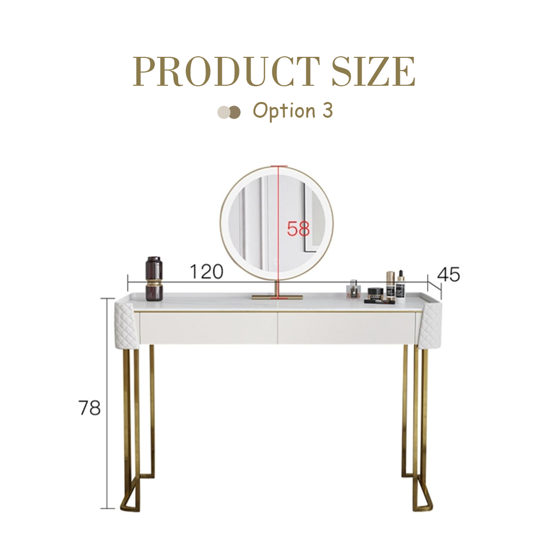 Joshua Dressing Table, White-Weilai Concept