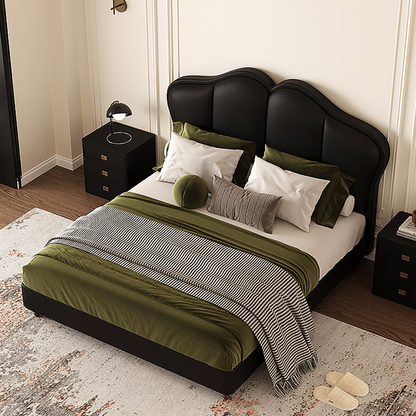 Zephyr Leather Double Bed-Weilai Concept