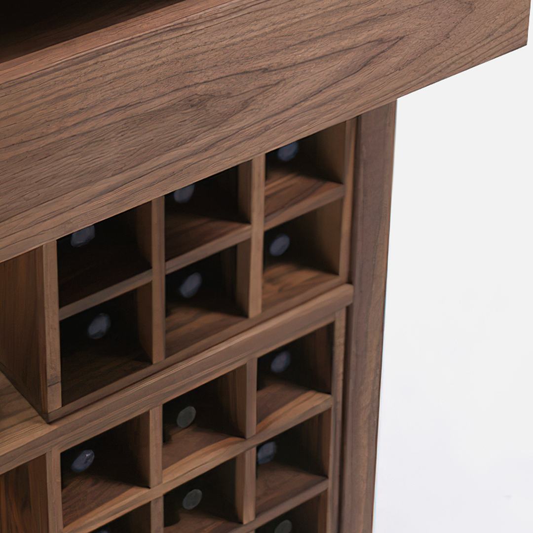 Grace Wine Cabinet, Solid Wood-Weilai Concept