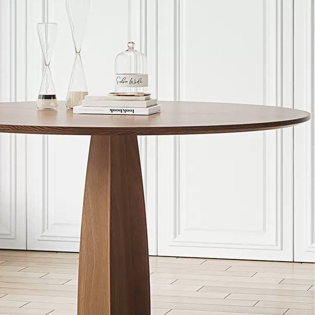 Seraphina Round Dining Table, Solid Wood-Weilai Concept