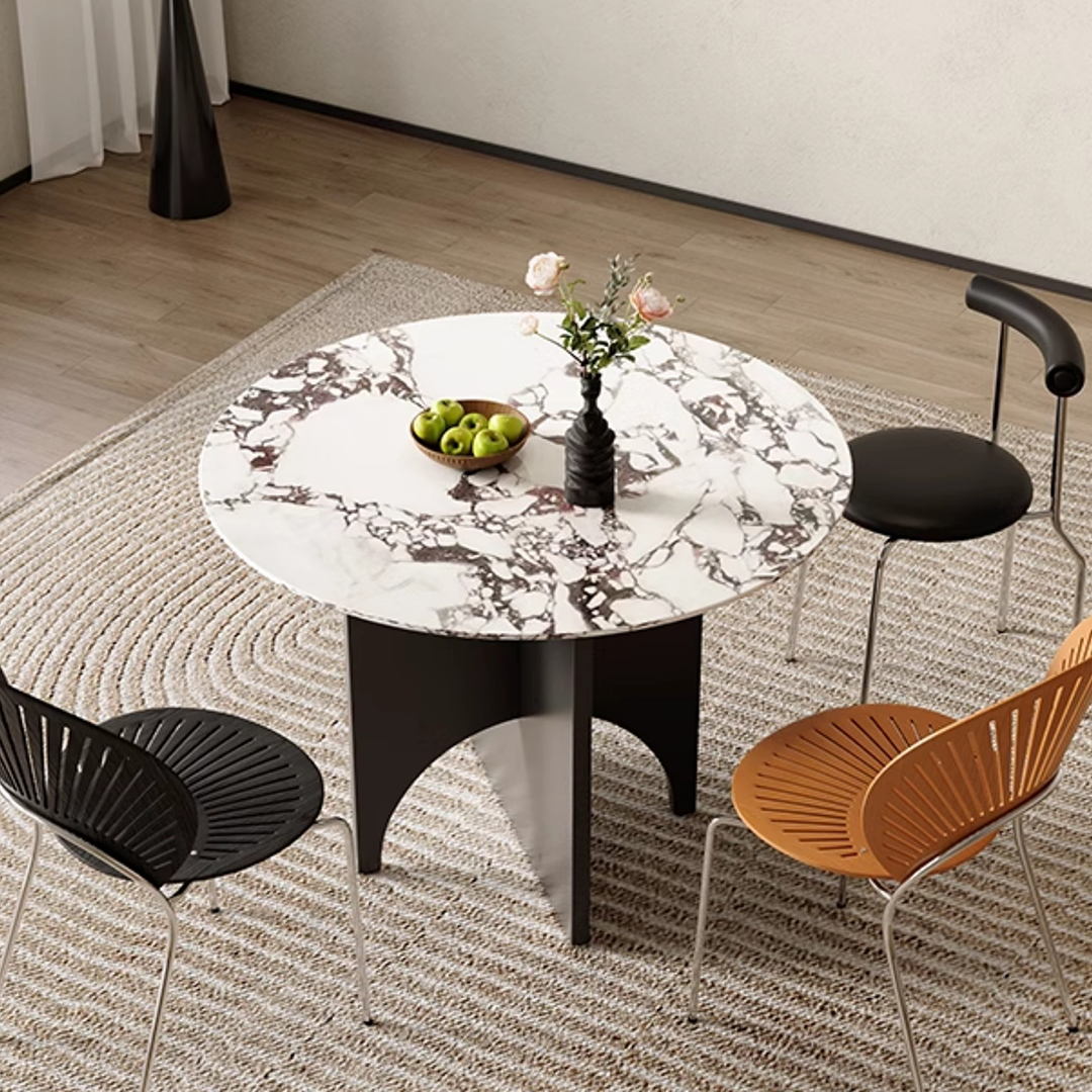 Oighrig Terrazzo Round Dining Table-Weilai Concept