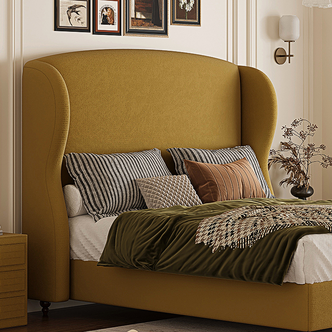 Amara High Headboard Double Bed-Weilai Concept