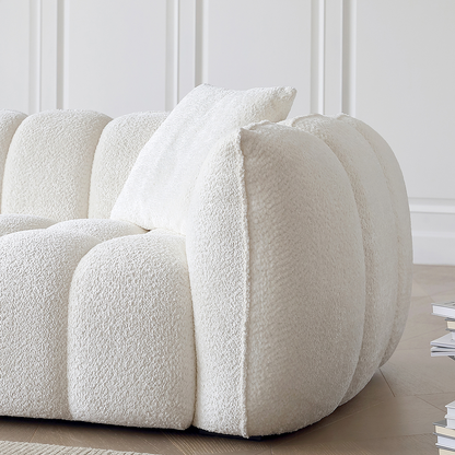 Oxley Pumpkin Single Sofa, Armchair, White-Weilai Concept