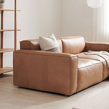 Lucian Four Seater modular Sofa, Real Leather-Weilai Concept