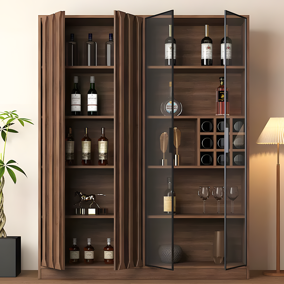 Dory Wine Cabinet, Solid Wood-Weilai Concept