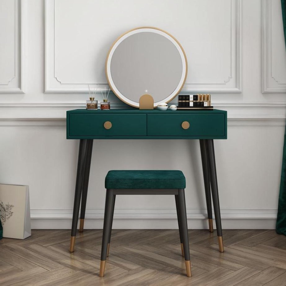 Aditya Dressing Table With LED Mirror And Stool