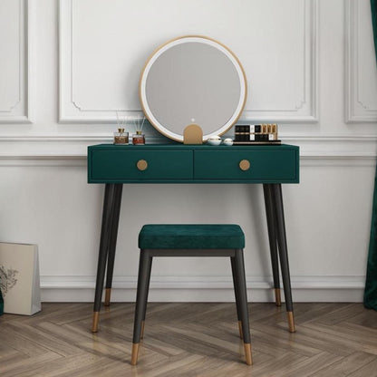 Aditya Dressing Table With LED Mirror And Stool