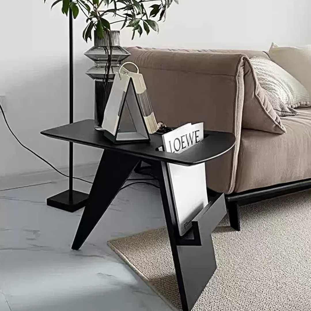 Pallas Side Table, With Magazine Rack-Weilai Concept