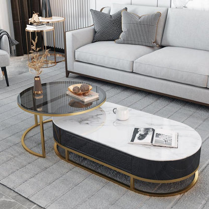 Hagy Nesting Coffee Table Set, Sintered Stone | Weilai Concept