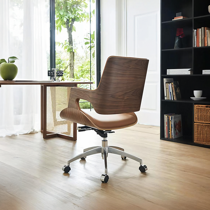 Drake Office Chair, Tan Leather, Reclining & Swivel