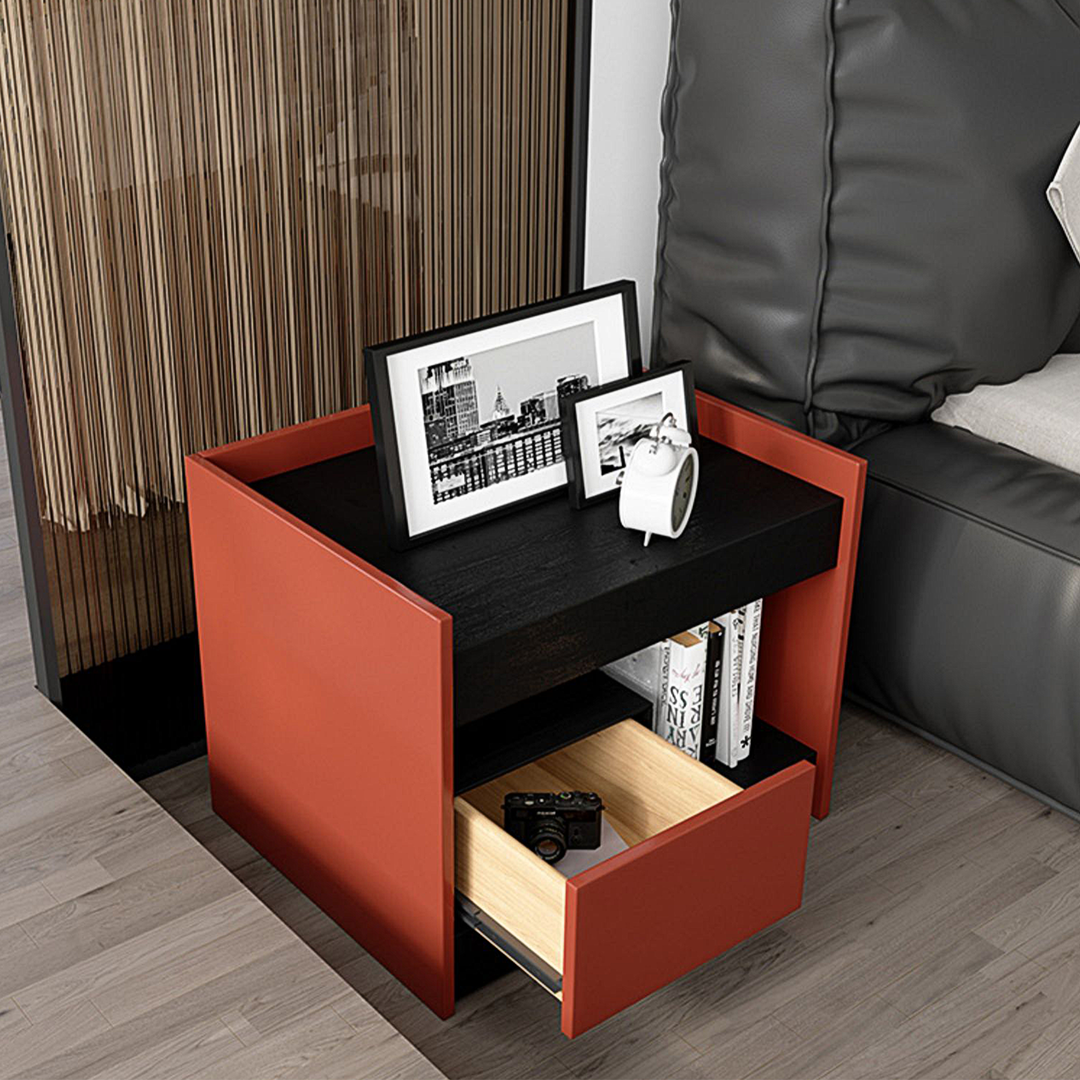 Isolde Wooden Bedside Table-Weilai Concept