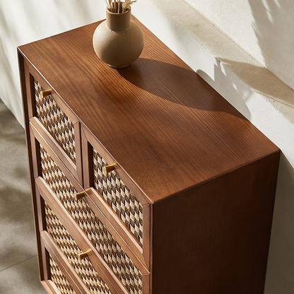 Zulu Art Deco Sideboard, Solid Wood, Walnut-Weilai Concept