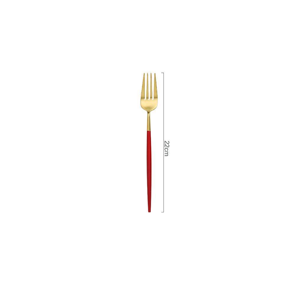 6 Piece Cutlery Set, Red | Weilai Concept