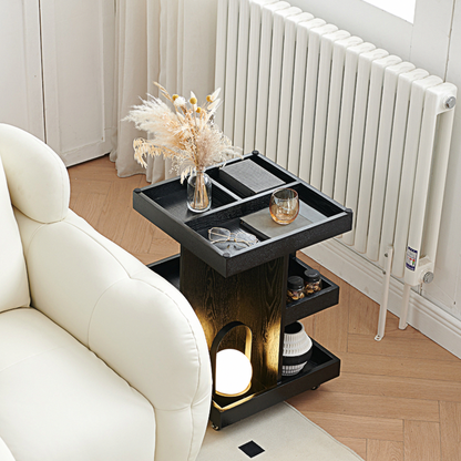 Cassandra Narrow Side Table, Black-Weilai Concept