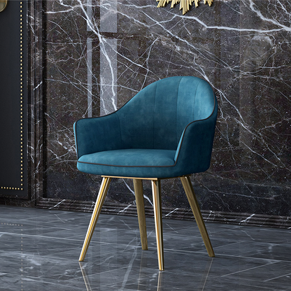 LUCI Dining Table, Marble And Gold Metal