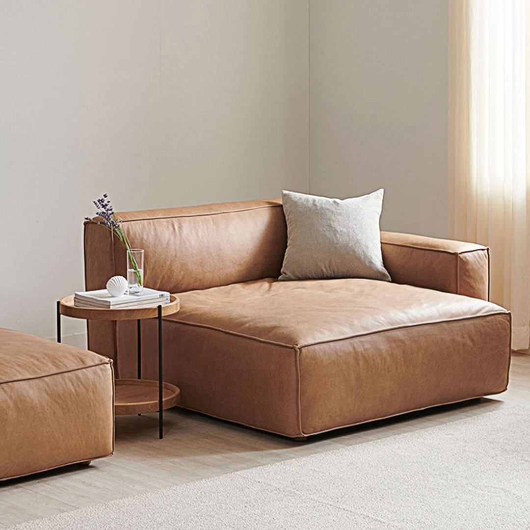 Lucian Four Seater modular Sofa, Real Leather-Weilai Concept