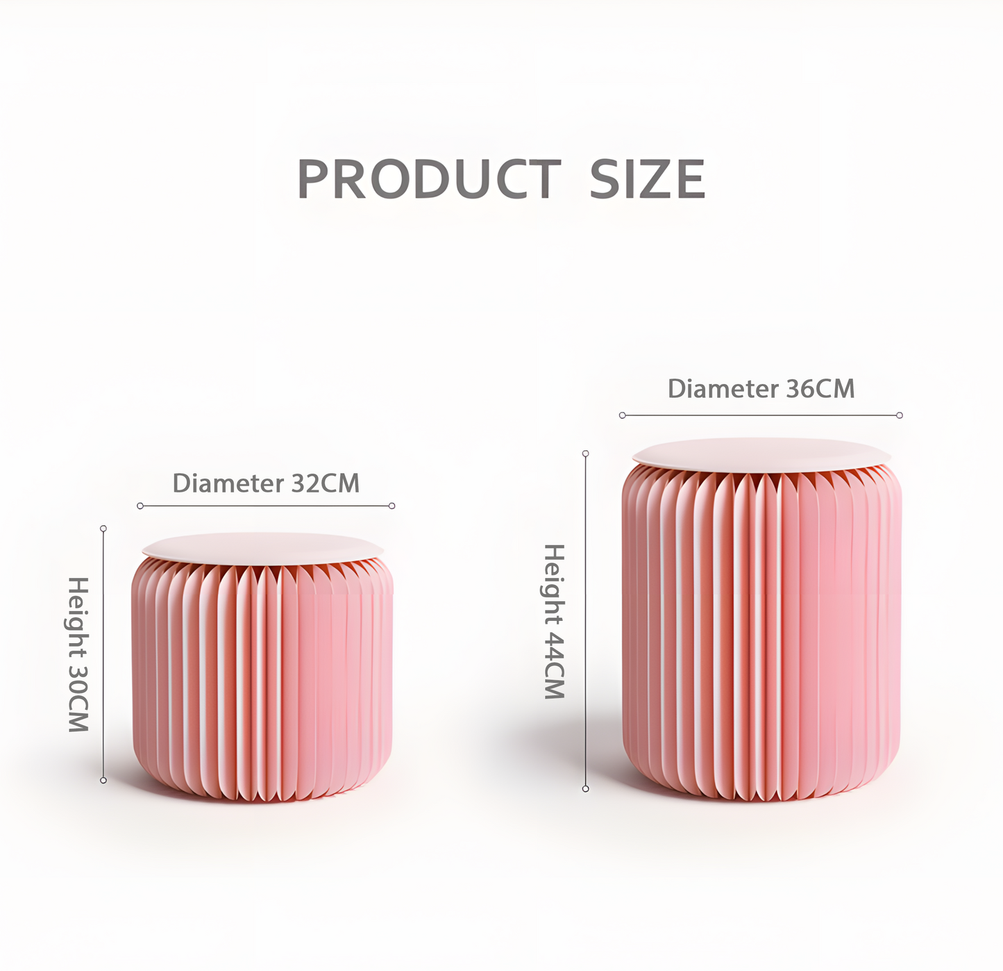 Accordion Stool Spring Pink-Weilai Concept