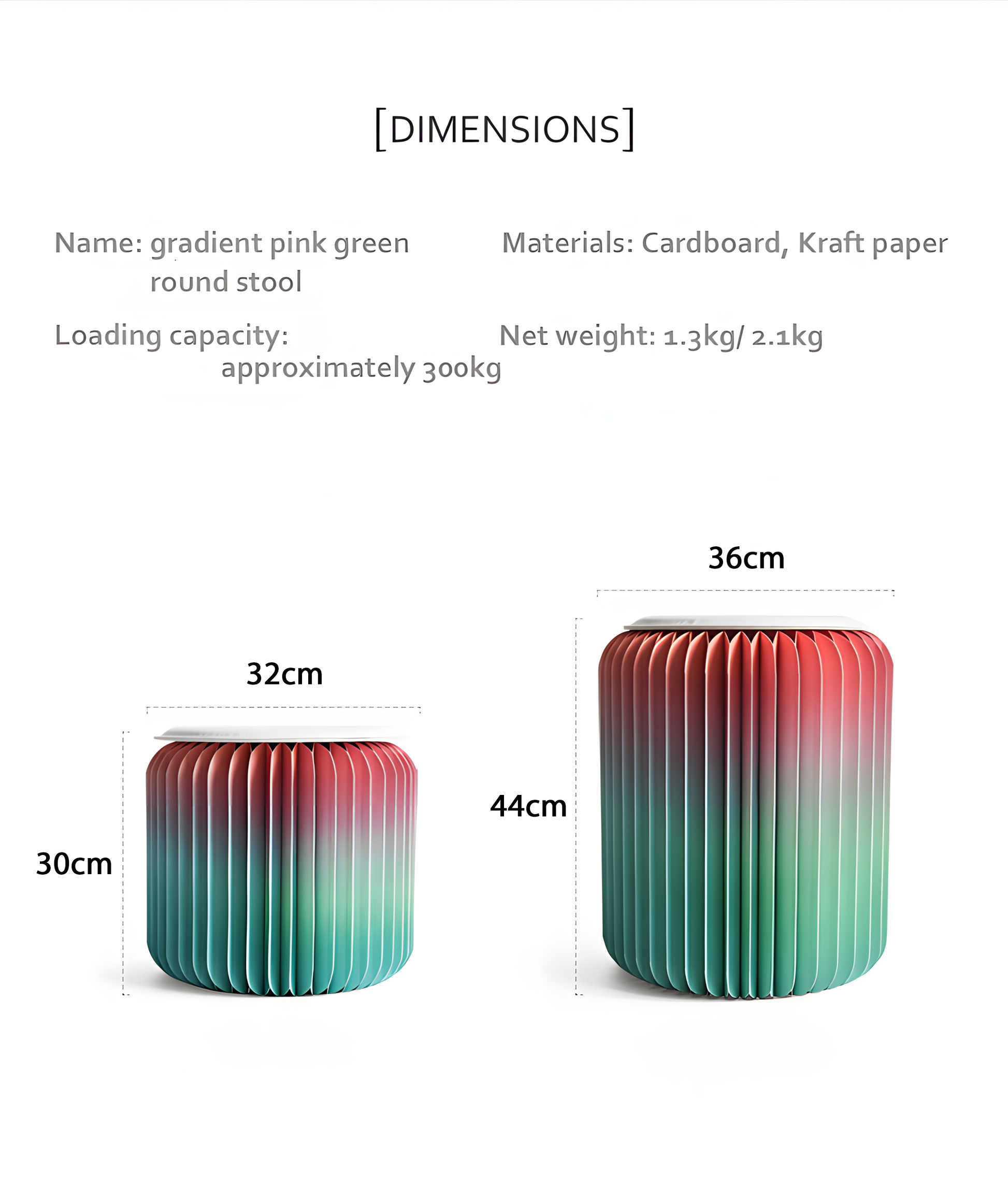 Accordion Stool, Gradient Color-Weilai Concept