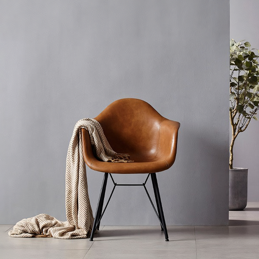 Bobby Dining Chair, Distressed Leather