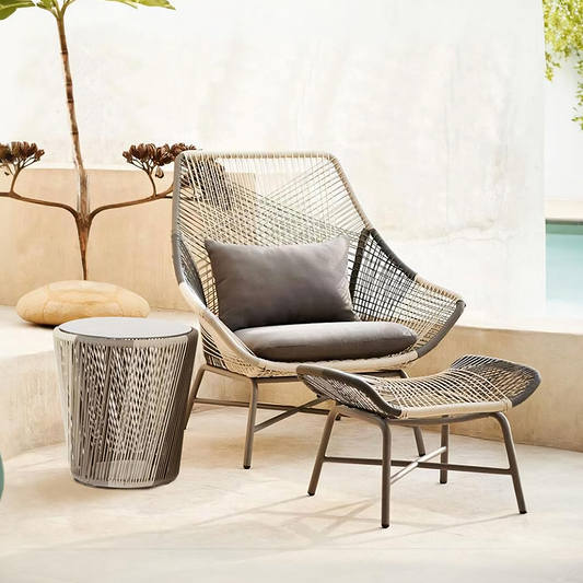 Carmean Rattan Chair and Footstool, Outdoor Two/Three Seater Sofa