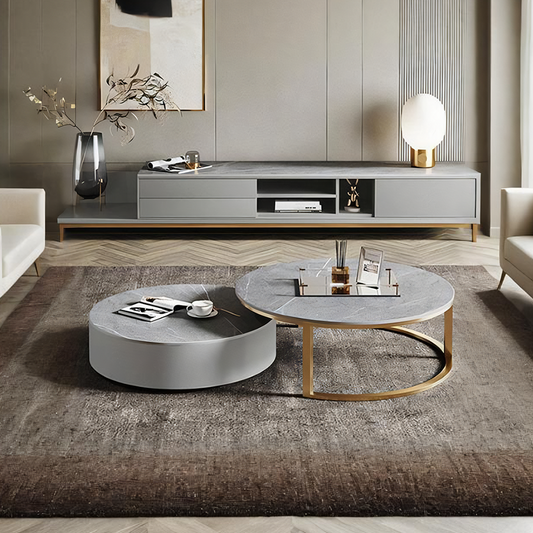 Daisy Round Nesting Coffee Table With TV Stand