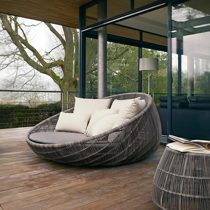 Elysia Rattan Round Outdoor Daybed