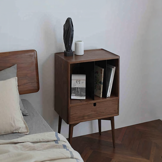 FU28 Bedside Table, Dark Oak