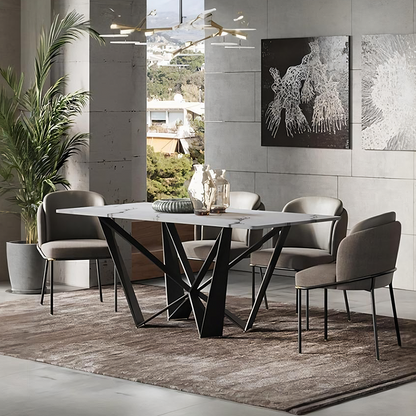 Helix Dining Table Set, Sintered Stone