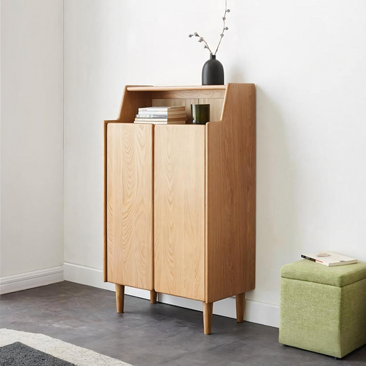 Jasper Entryway Shoe Storage, Light Oak