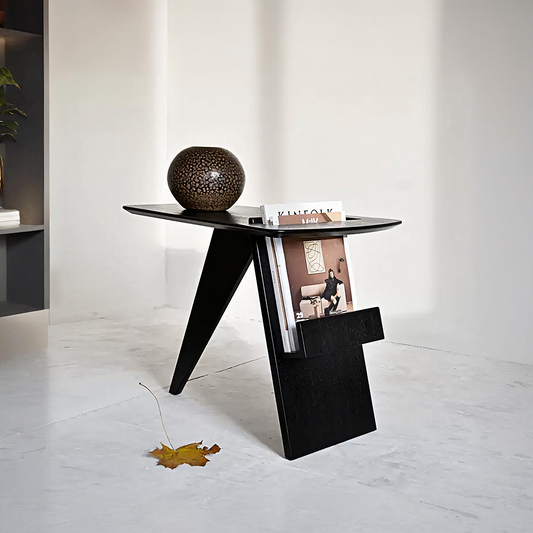 Pallas Side Table, With Magazine Rack