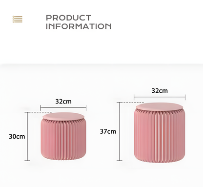 Pink Mini Accordion Stool-Weilai Concept