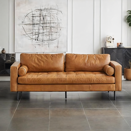 Porto Two Seater Sofa, Real Leather