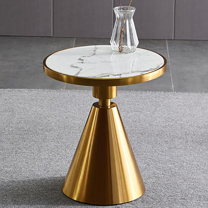 Modern Side Table with Marble top and Metal Base | Weilai Concept