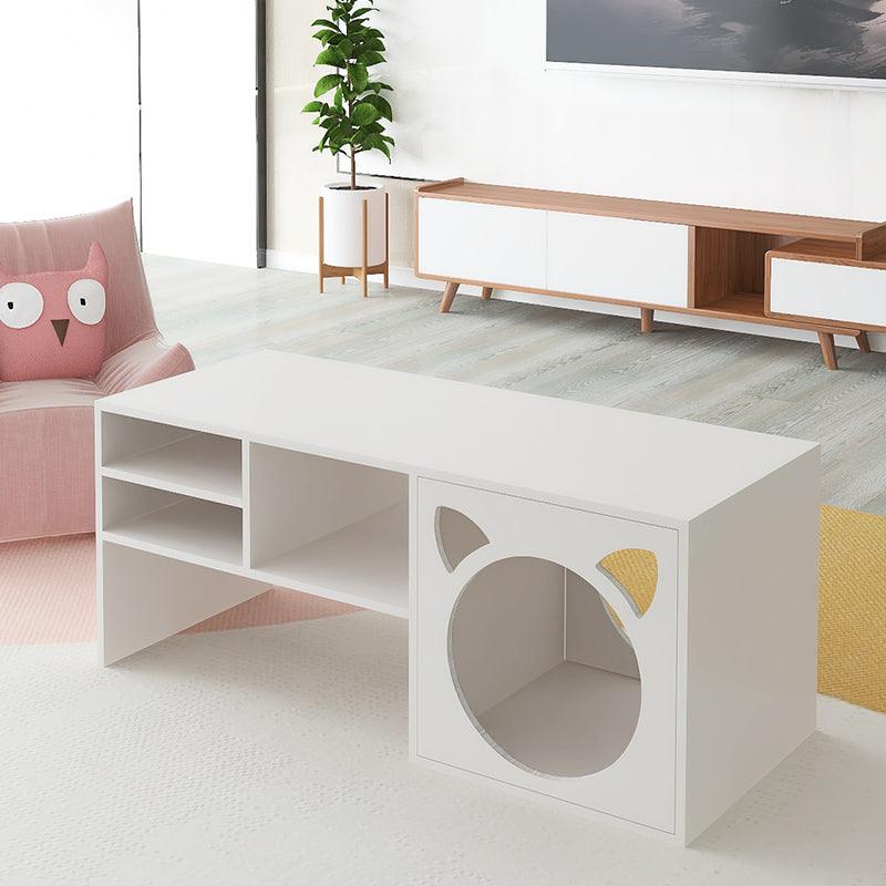 Marioni Coffee Table With Pet House, Wood | Weilai Concept